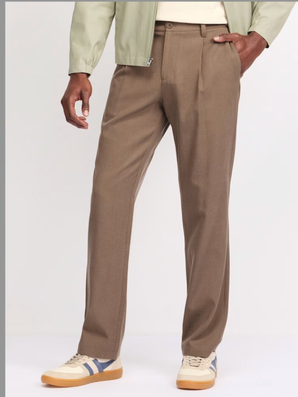 The Commons Brown Pleated Pants in W31 L32